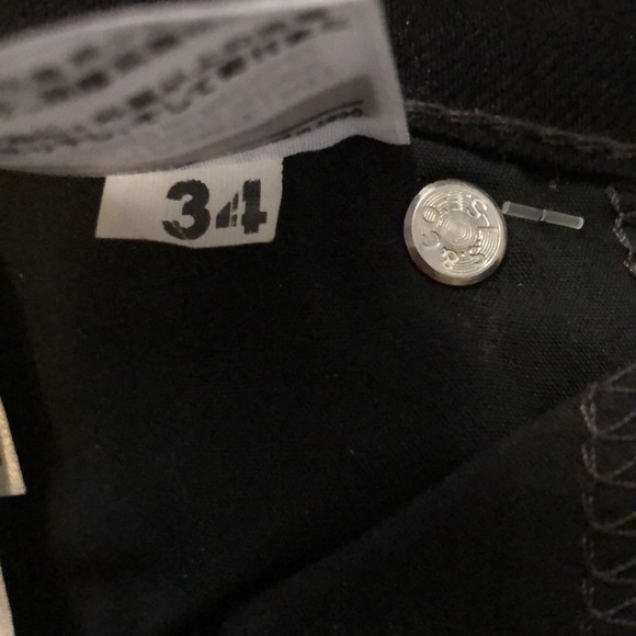 NWT Levi’s mid-rise skinny jet black jeans with silver embroidery on back pocket - Picture 9 of 12